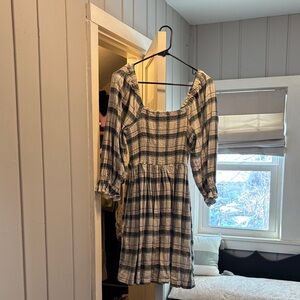 Madewell Blue and White Plaid Dress